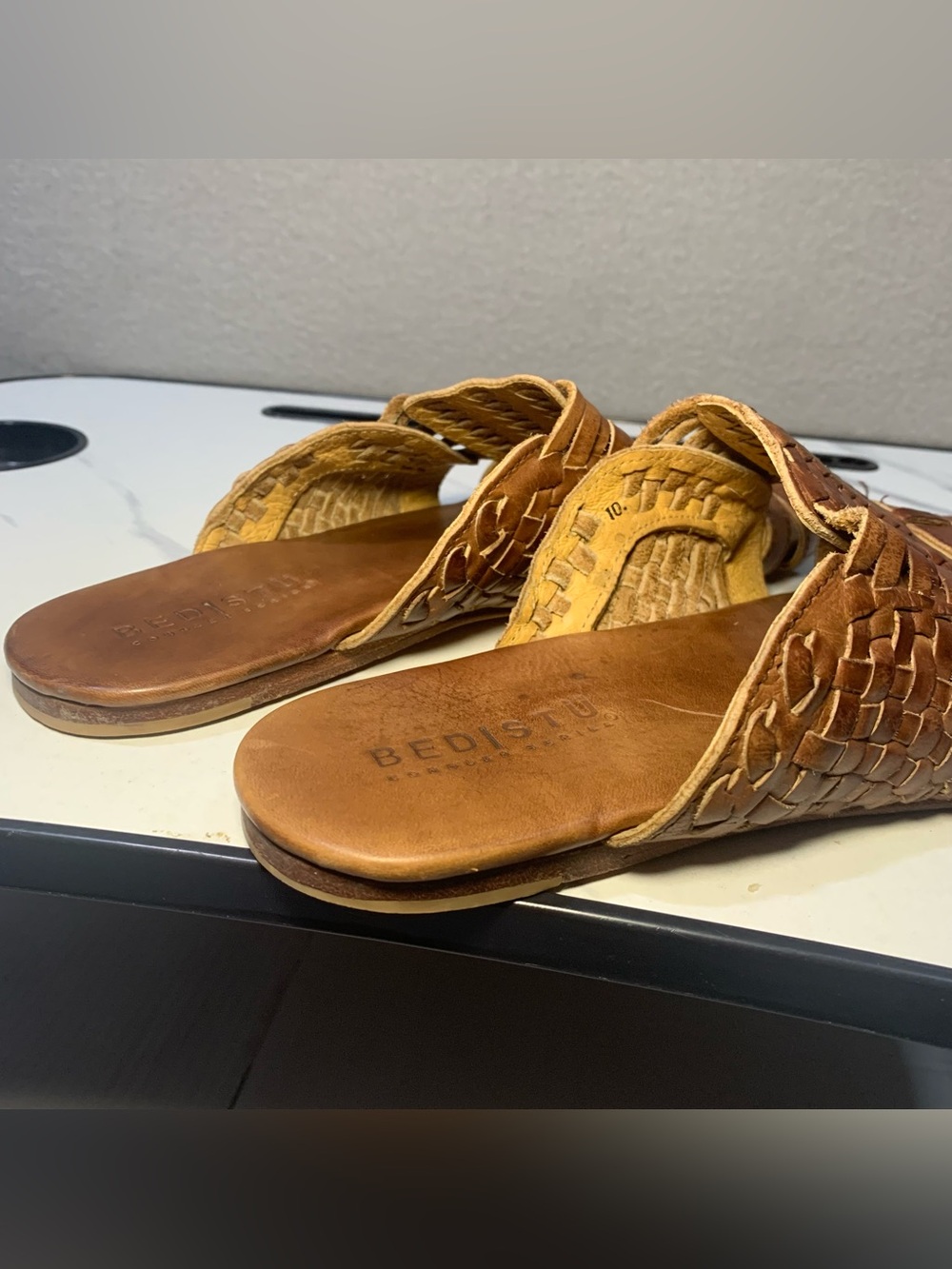 Bed Stu Diaz Huarache Woven Leather Slide Sandals Size 10 - Picture 5 of 8